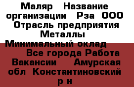 Маляр › Название организации ­ Рза, ООО › Отрасль предприятия ­ Металлы › Минимальный оклад ­ 40 000 - Все города Работа » Вакансии   . Амурская обл.,Константиновский р-н